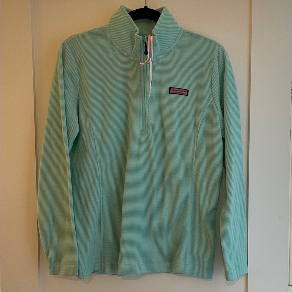 NWT Vineyard Vines stripe Fleece half Zip Medium